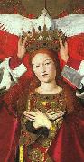 CHARONTON, Enguerrand The Coronation of the Virgin, detail: the Virgin jkh oil on canvas